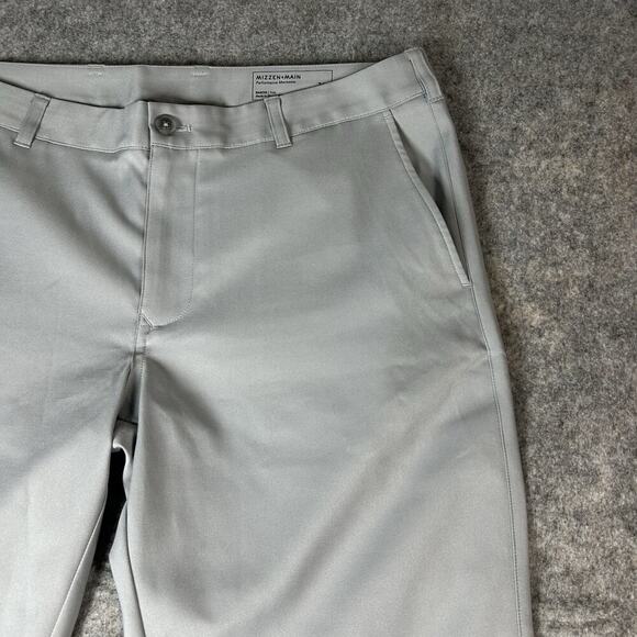 Mizzen Main Pants Mens 36x32 Gray Baron Athletic Tapered Performance Stretch - Picture 2 of 11